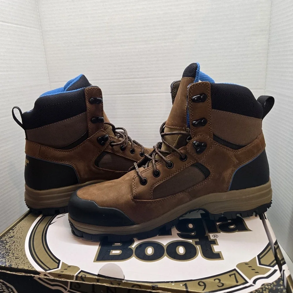 NWT Georgia Boots Mens 9M Blue Collar Ergo Safety Toe Waterproof Work Hiking‎